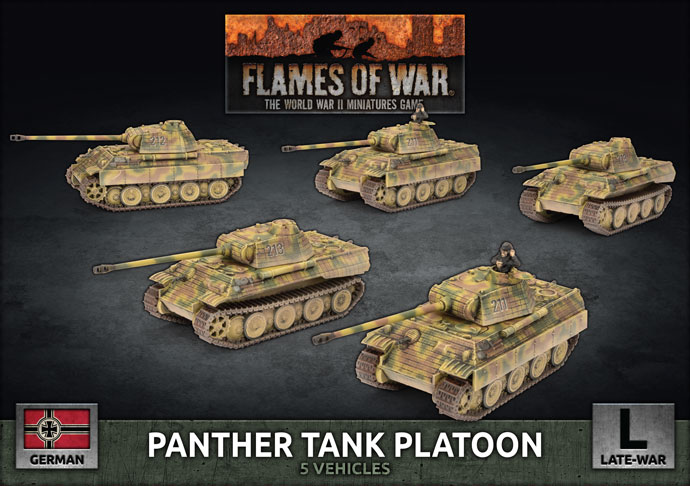 Flames of War Late War Germany Panther Tank Platoon (GBX161) - Panzer ...