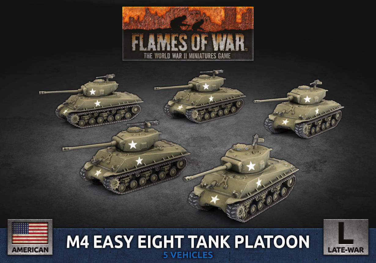 Flames of War Late War USA M4 Easy Eight (76mm) Platoon (UBX91)