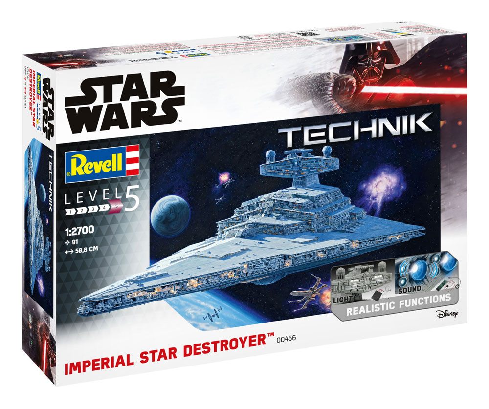 Revell Star Wars Model Kit with Sound & Light Up 1/2700 Imperial Star ...